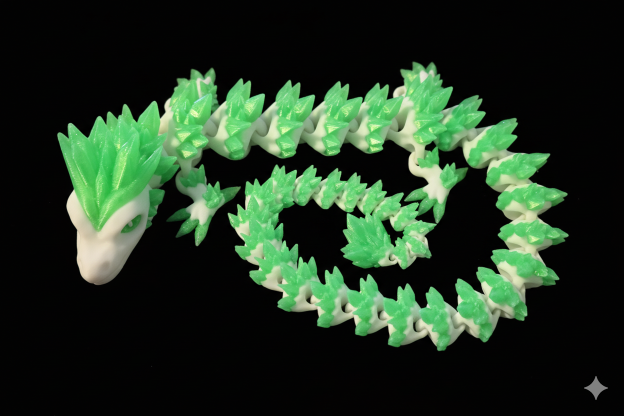 Green & White Dragon