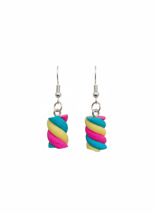 Hot Pink,yellow and blue lolly earrings