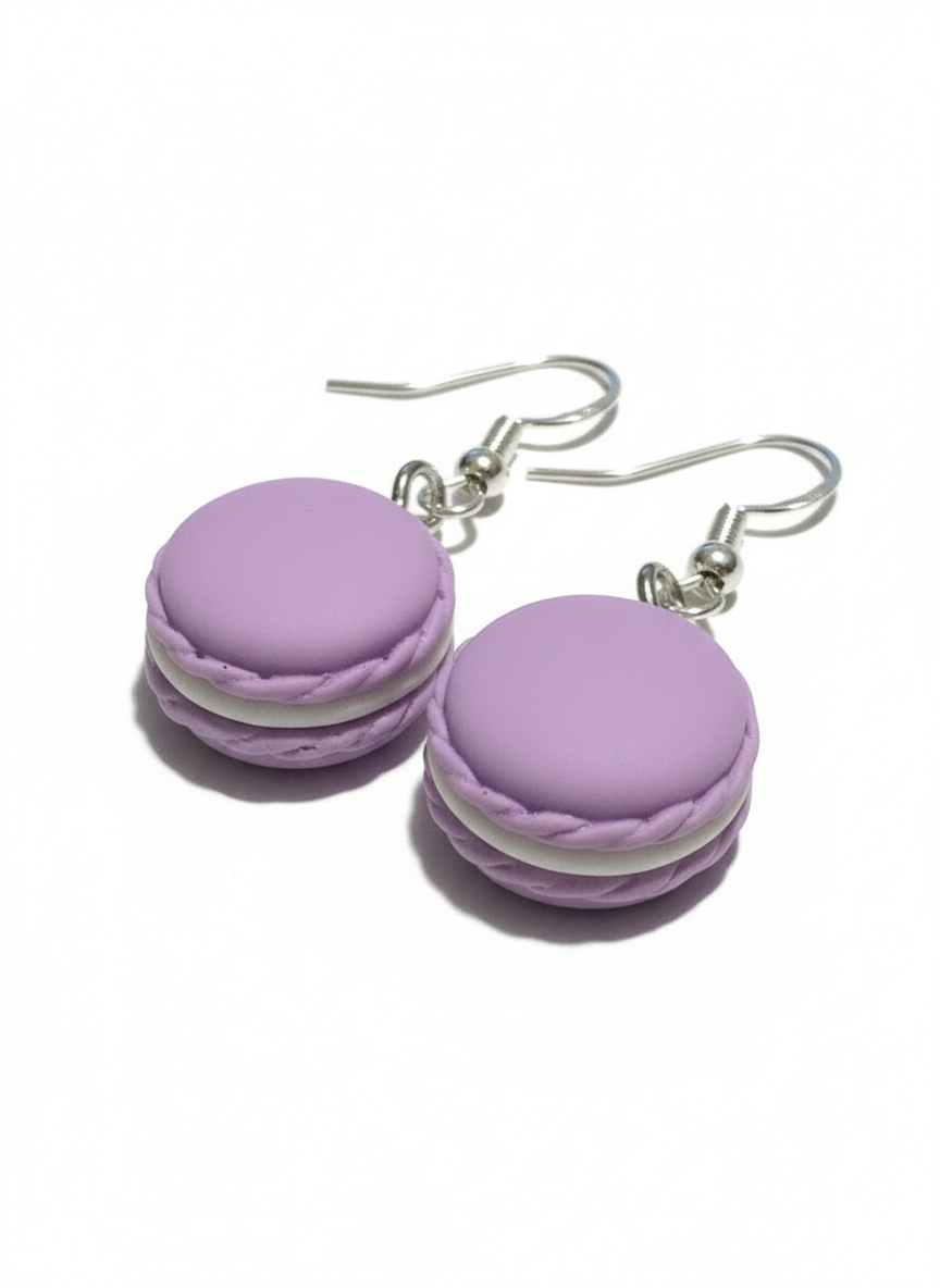 PURPLE Macaroon Earrings