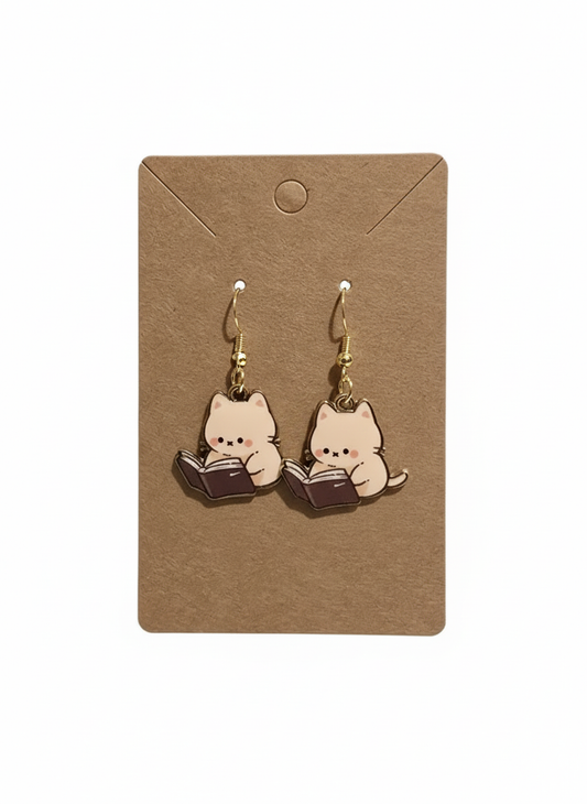 Cute Cat Earrings reading