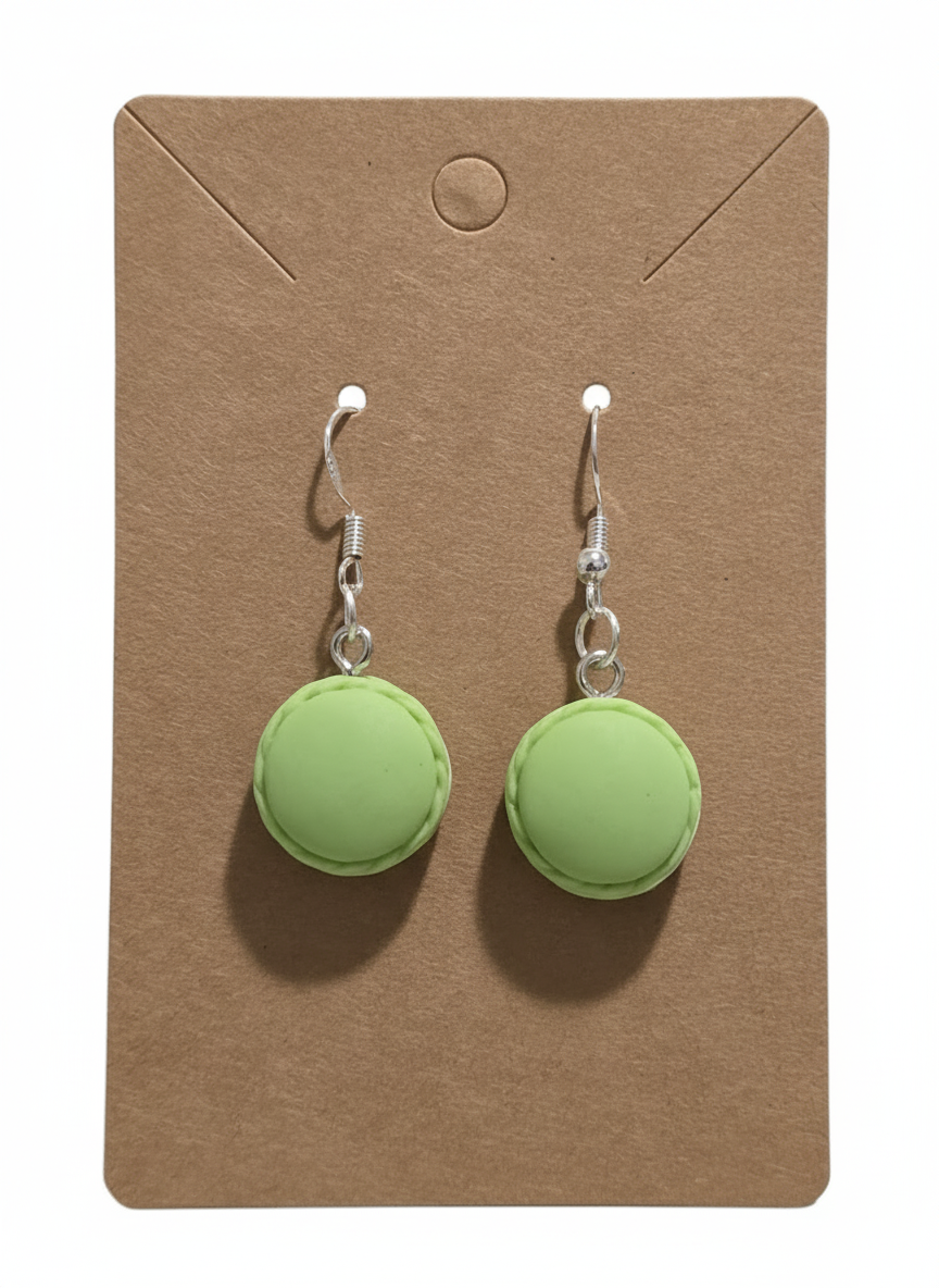 Green Macaroon earrings 💚