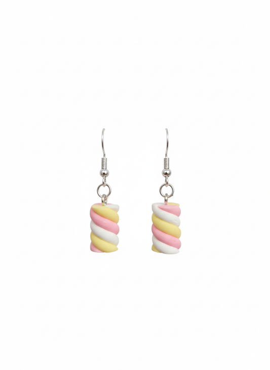 Yellow,Pinks & White lolly earrings