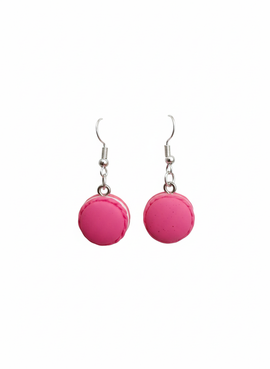 Hot Pink Macaroon earrings