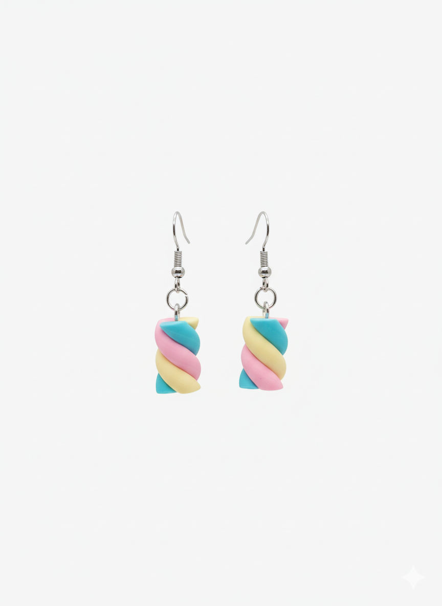 Blue, Yellow and Pink lolly earrings