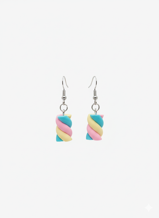 Blue, Yellow and Pink lolly earrings