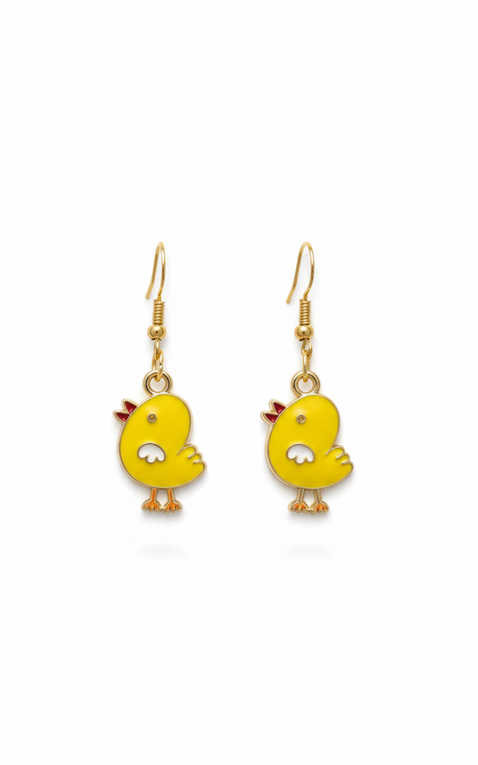 Cute chicken earrings
