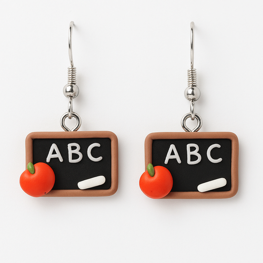 Mini Chalkboard "ABC" Earrings