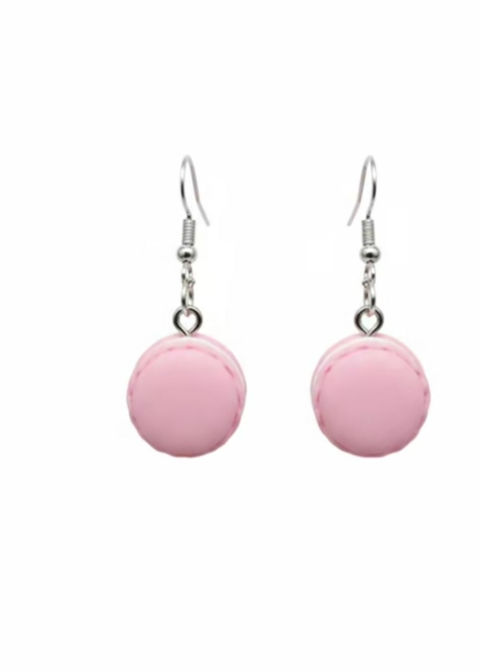 Baby Pink Macaroon Earrings