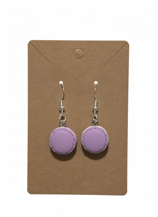 Purple Macaroon Earrings
